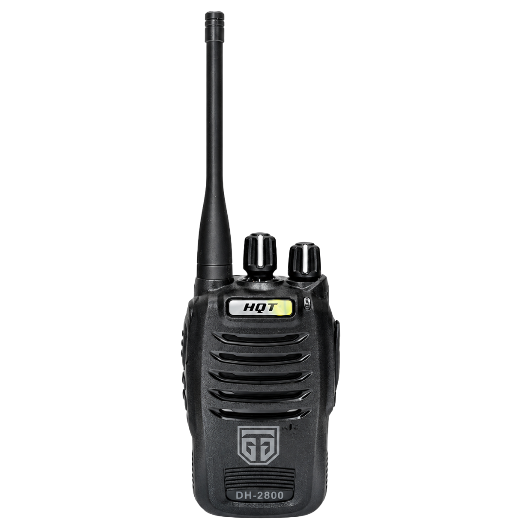 DH 2800 two-way radio, front view with antenna and channel controls