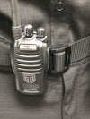 Black 2-Way Digital Field Radio on tactical belt.